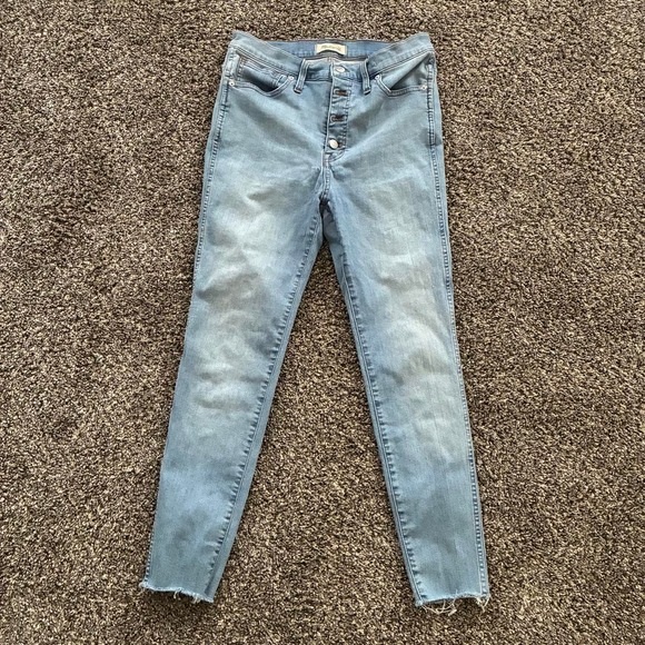 Denim - Madewell Women's 30 10" High Rise Skinny Light Blue Denim Jeans